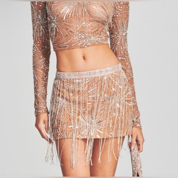 NWT Retrofete Beatrix Sequin Skirt, size Medium - Picture 2 of 13